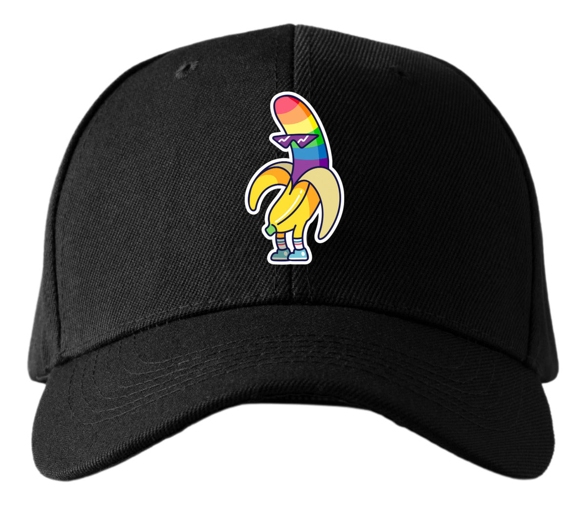 Gorra Tipo Baseball Diseño Banana Lgbt Pride Gorras Negras