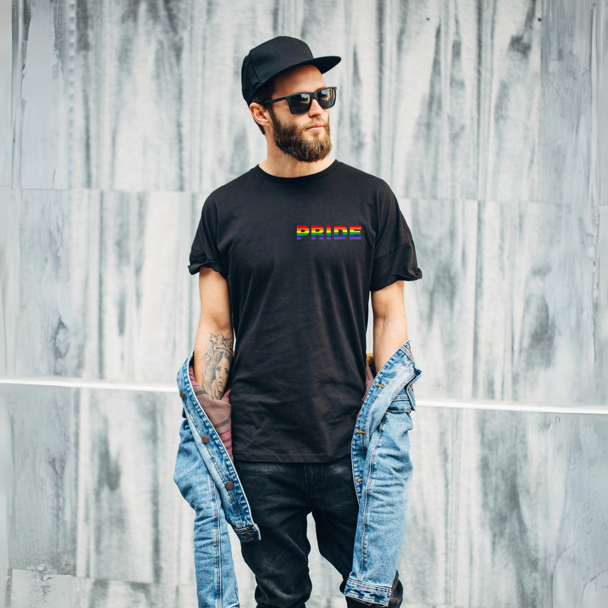 Playera Negra Lgbt Pride Orgullo Gay Rainbow Pride Hombre