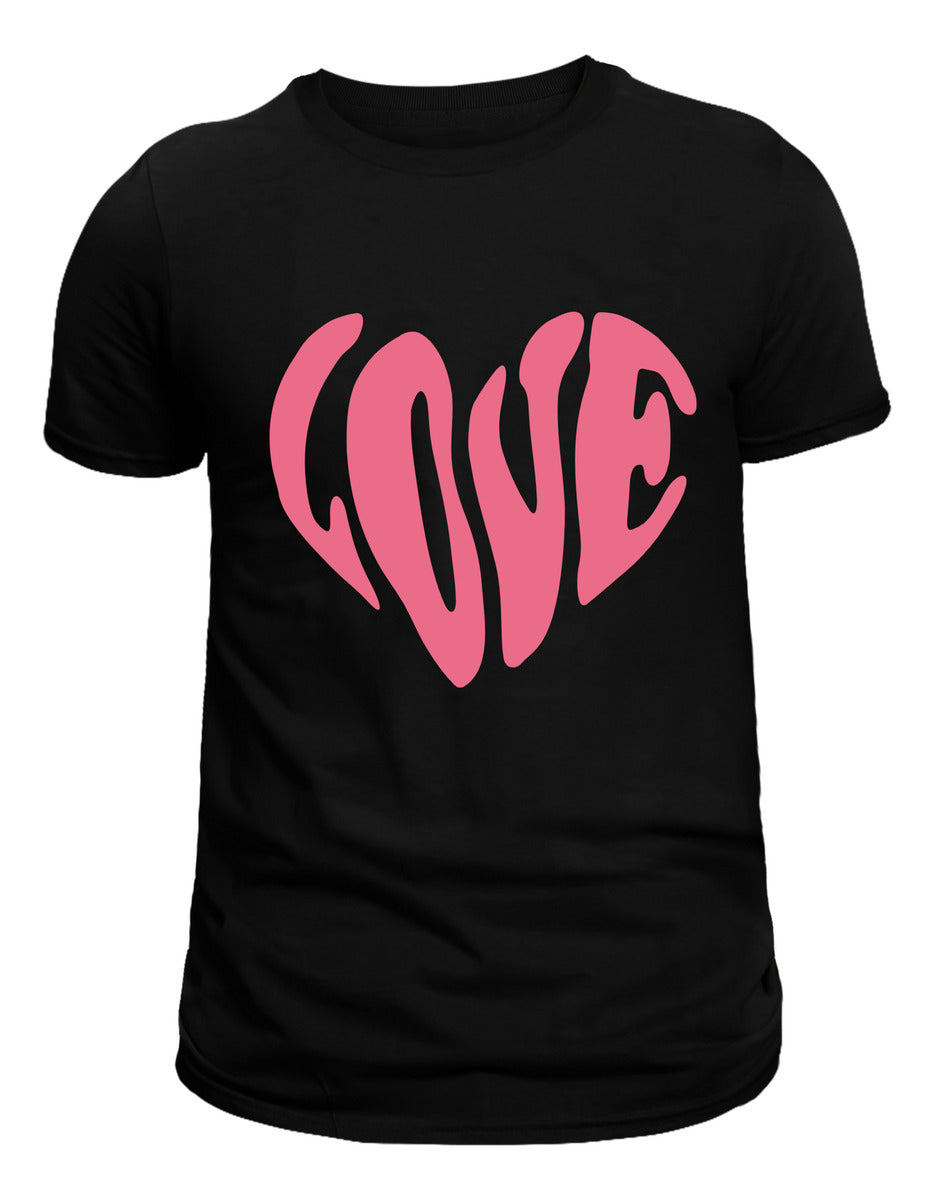 Playera Negra Hombre – Estampado LOVE | Minimalismo Urbano