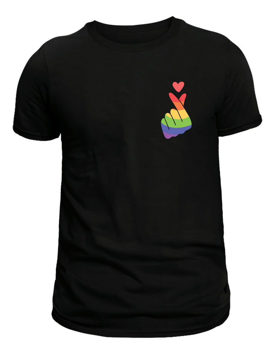 Playera Hombre Corazón Koreano Lgbt Orgullo 100% Algodón
