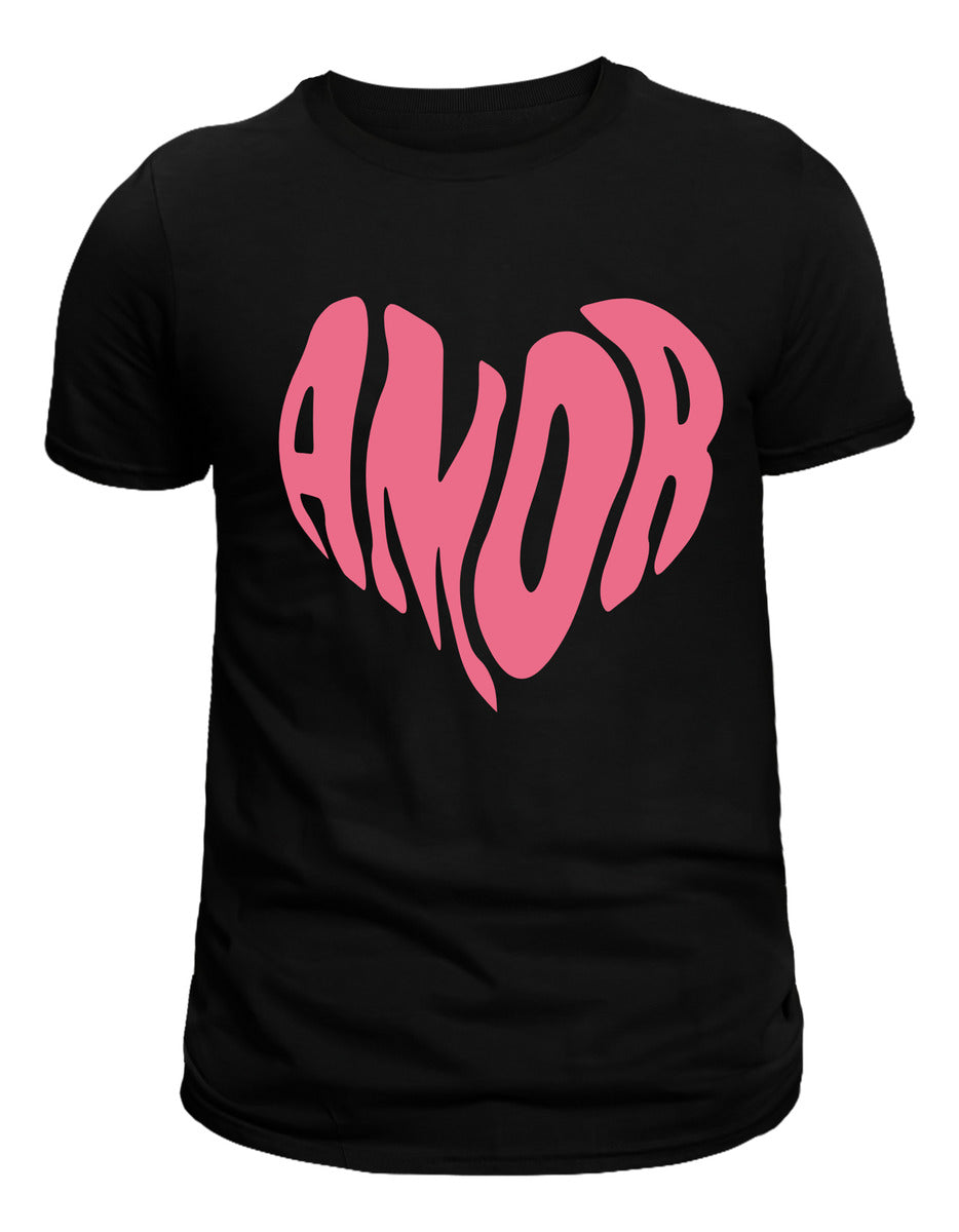 Playera Negra Mujer - Amor Corazón | Minimalismo Urbano