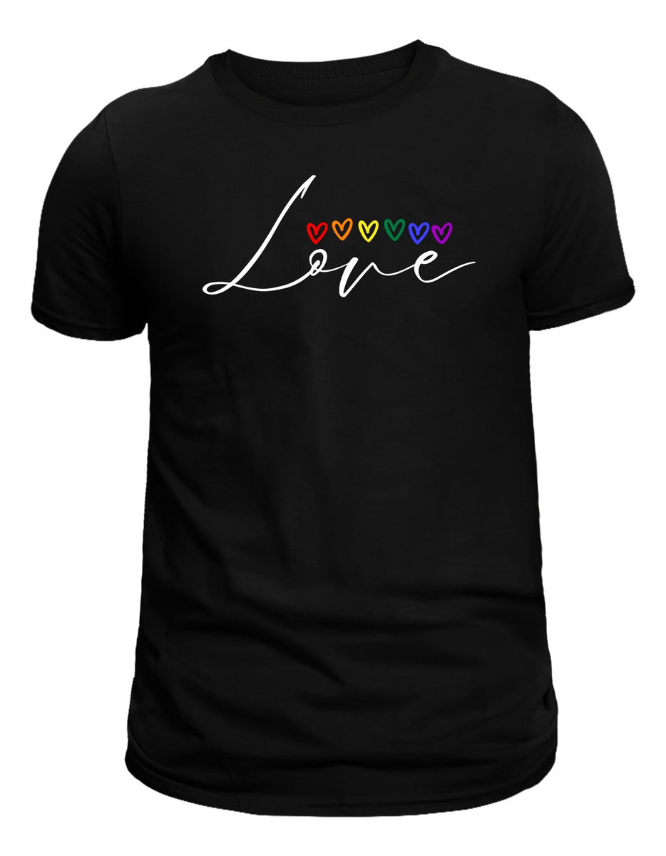 Playera Lgbt Pride Orgullo Gay Love Corazones  Hombre