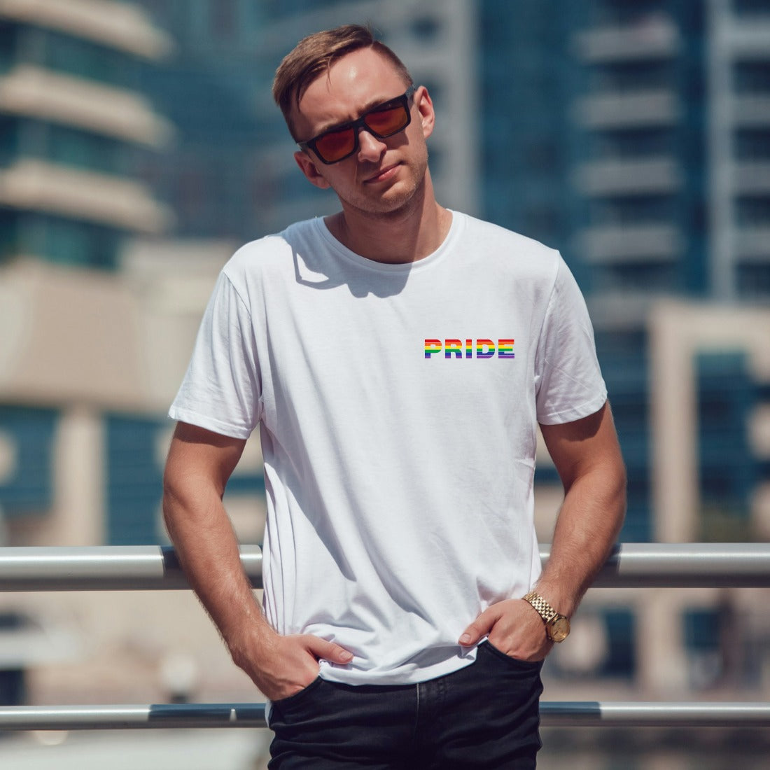 Playera Negra Lgbt Pride Orgullo Gay Rainbow Pride Hombre