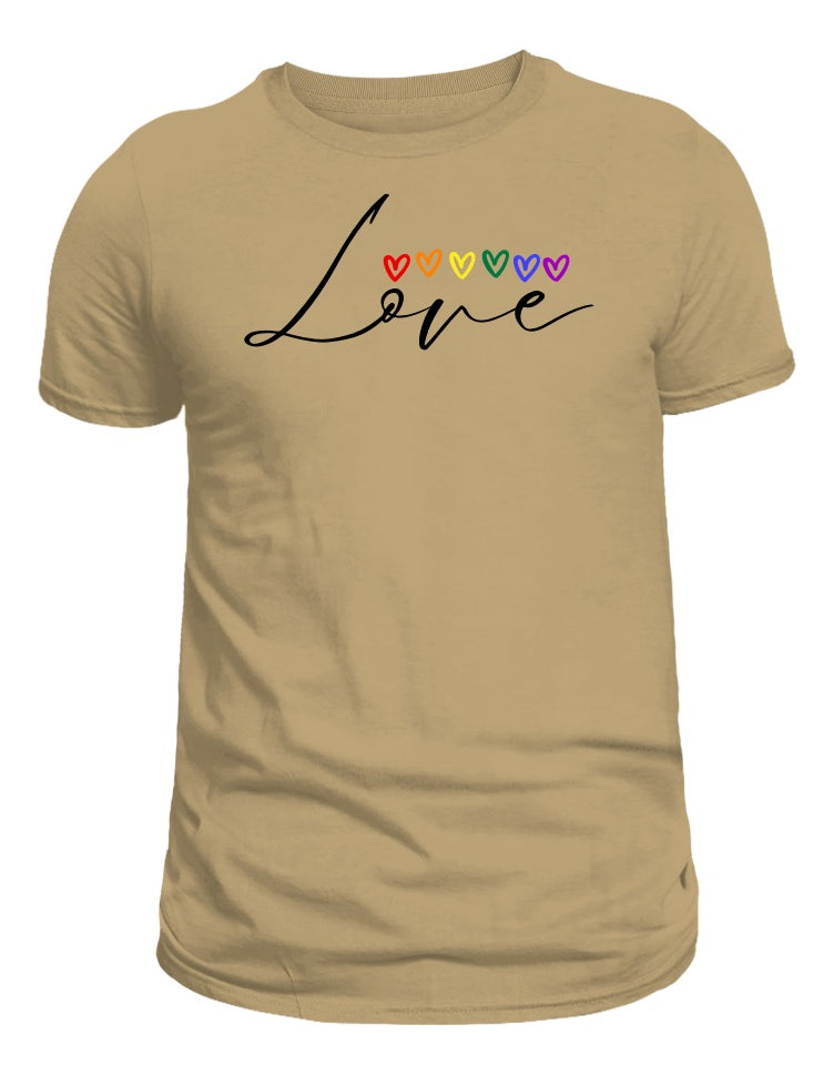 Playera Lgbt Pride Orgullo Gay Love Corazones  Hombre