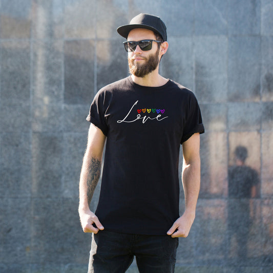 Playera Lgbt Pride Orgullo Gay Love Corazones  Hombre