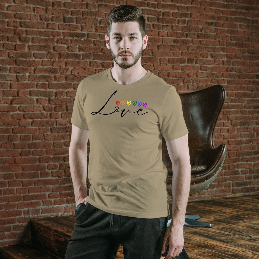 Playera Lgbt Pride Orgullo Gay Love Corazones  Hombre