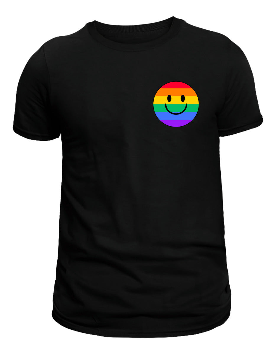 Playera Hombre Cómoda Carita Feliz Lgbt Orgullo 100% Algodón
