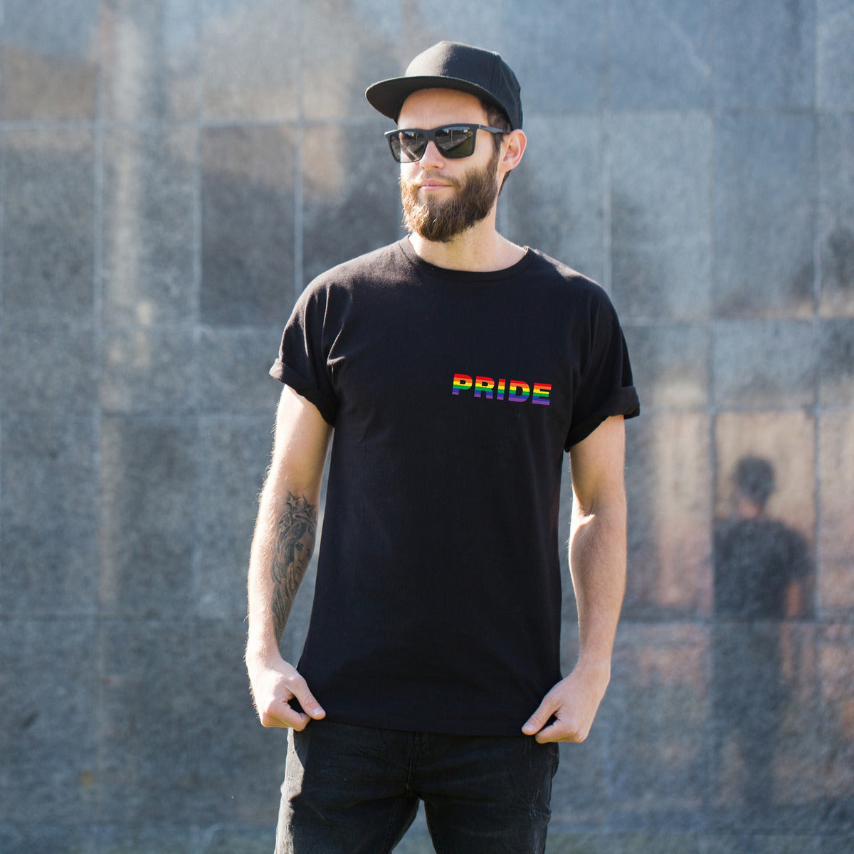 Playera Negra Lgbt Pride Orgullo Gay Rainbow Pride Hombre