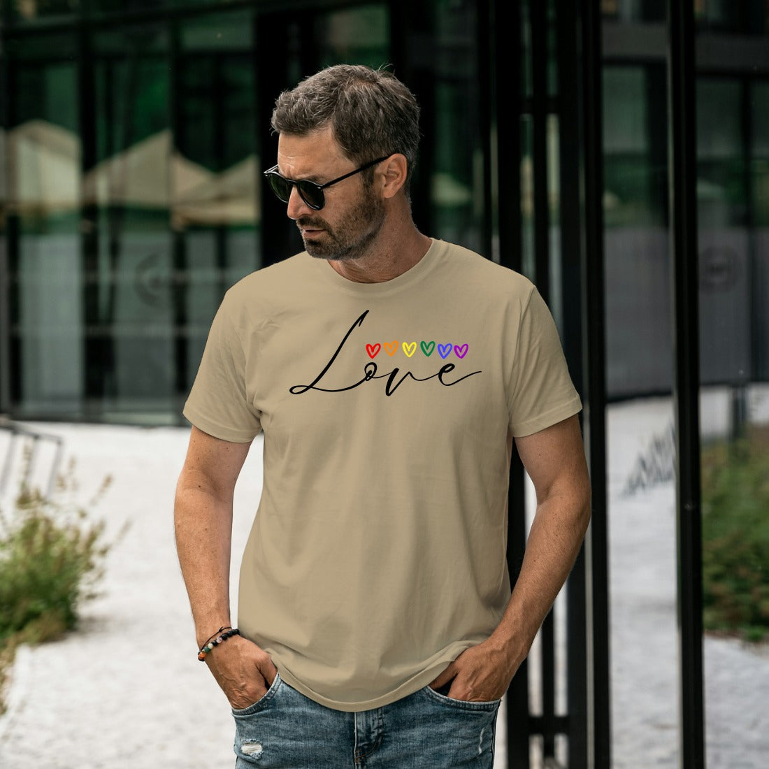 Playera Lgbt Pride Orgullo Gay Love Corazones  Hombre