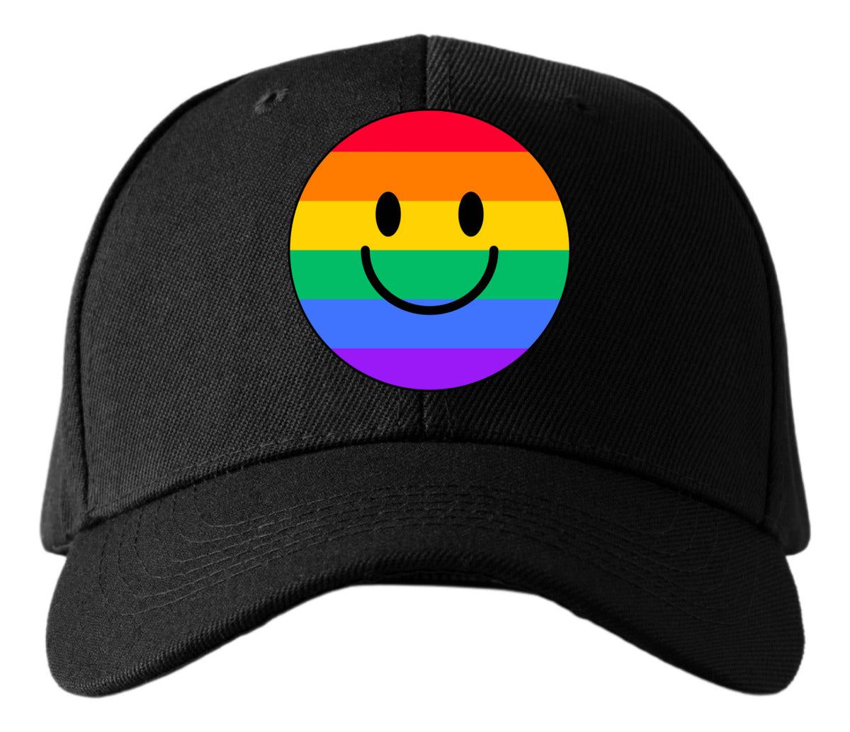 Gorra Tipo Baseball Diseño Carita Feliz Lgbt Gorras Negras