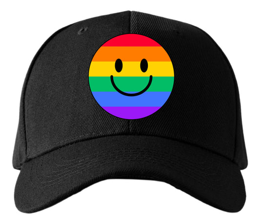 Gorra Tipo Baseball Diseño Carita Feliz Lgbt Gorras Negras