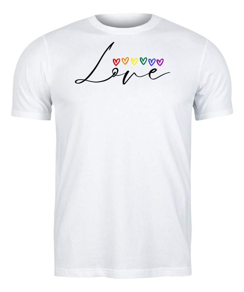 Playera Lgbt Pride Orgullo Gay Love Corazones  Hombre